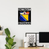 Detroit Bosnian American Poster (Thuiskantoor)