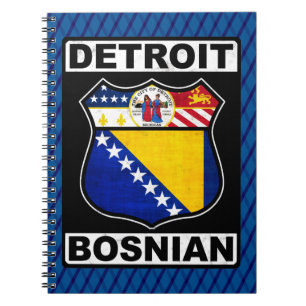 Detroit Bosnian-Amerikaans Notitieblok Notitieboek