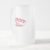 Detroit bouwt Hockey Frosted Glass Mok (Voorkant links)