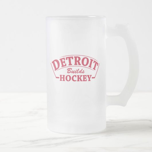 Detroit bouwt Hockey Frosted Glass Mok (Rechts)