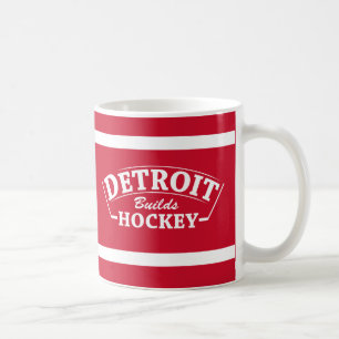 Detroit bouwt Hockey Red Striped Mok