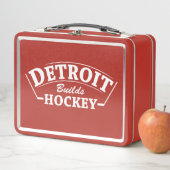 Detroit bouwt Hockey - rode lunch doos (In situ)