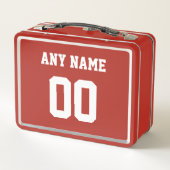 Detroit bouwt Hockey - rode lunch doos (Achterkant)