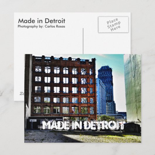 Detroit Briefkaart (Voorkant / Achterkant)