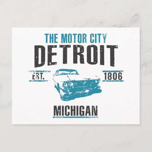 Detroit Briefkaart (Voorkant)