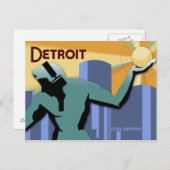 Detroit Briefkaart (Voorkant / Achterkant)