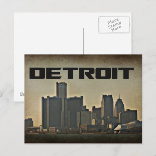 Detroit Briefkaart (Voorkant / Achterkant)