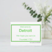 Detroit-Briefkaart Briefkaart (Staand voorkant)