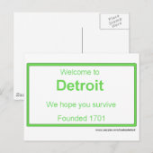 Detroit-Briefkaart Briefkaart (Voorkant / Achterkant)