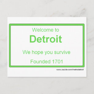 Detroit-Briefkaart Briefkaart