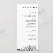 Detroit bruiloft diner menu (Voorkant / Achterkant)