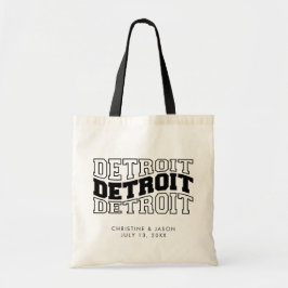 Detroit bruiloft welkom tote bag