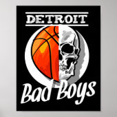 Detroit Byd Boys Bysketbyll Skull Verenigde Staten Poster (Voorkant)