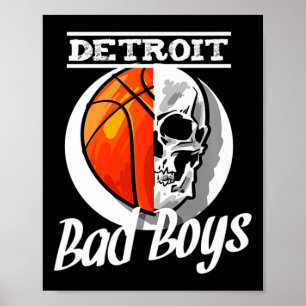 Detroit Byd Boys Bysketbyll Skull Verenigde Staten Poster