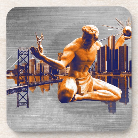 Detroit City Bier Onderzetter (Voorkant)