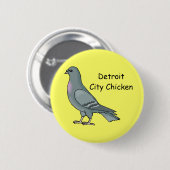 Detroit City Chicken Ronde Button 5,7 Cm (Voorkant /achterkant)
