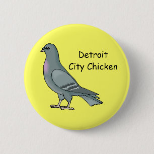 Detroit City Chicken Ronde Button 5,7 Cm