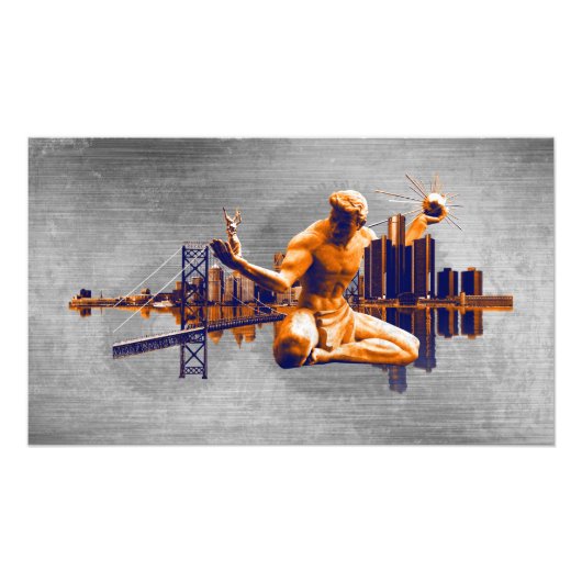 Detroit City Foto Afdruk (Voorkant)