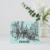 Detroit City Michigan USA, Old Fashioned Briefkaart (Staand voorkant)