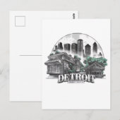 Detroit City Michigan Verenigde Staten Briefkaart (Voorkant / Achterkant)