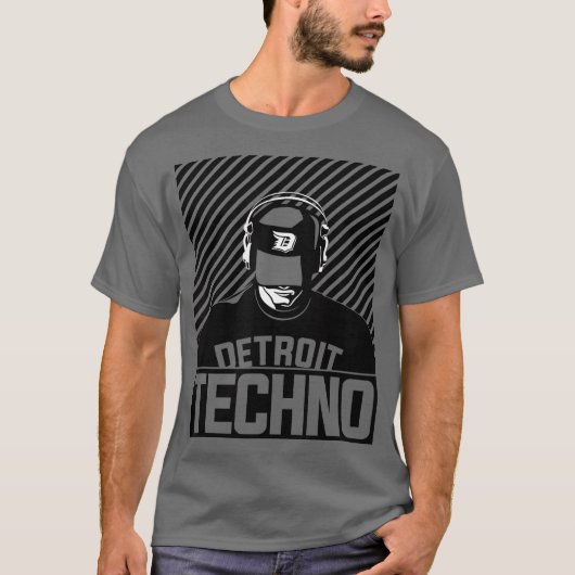 Detroit City Style Kleding - Detroit Techno T-shirt (Voorkant)