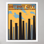Detroit City Vintage Poster (Voorkant)
