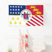 Detroit city vlag Verenigde Staten symbool Spandoek (Insitu)