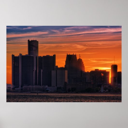 Detroit Cityscape #0516 Poster (Voorkant)