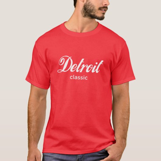 Detroit Classic (Witlettertype) T-shirt (Voorkant)