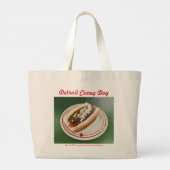 Detroit Coney Dog Canvas tas beroemd gemaakt door (Achterkant)