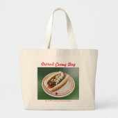 Detroit Coney Dog Canvas tas beroemd gemaakt door (Voorkant)