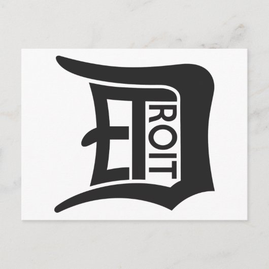 Detroit D Briefkaart (Voorkant)