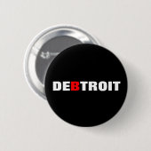 Detroit Debt City Ronde Button 5,7 Cm (Voorkant /achterkant)