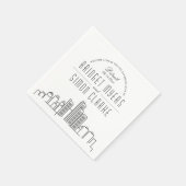 Detroit Deco Skyline | Weddenschap Napkins Servet (Hoek)