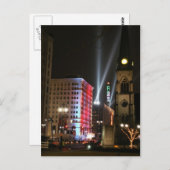 Detroit - Downtown lichten Briefkaart (Voorkant / Achterkant)