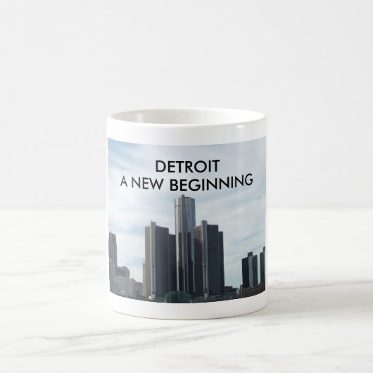 Detroit een nieuwe, beginnende 11oz witte Mok (Center)