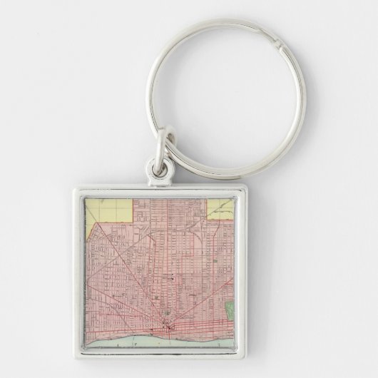 Detroit en omgeving sleutelhanger (Voorkant)