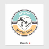 Detroit EST. 1701 Grote Meren Cirkel Sticker (Vel)
