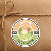 Detroit EST. 1701 Park Circle Sticker