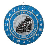 Detroit Fauteuil Quarterback Football Dartboard Dartbord (Voorkant)