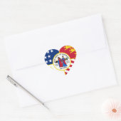 Detroit Flag Hart Sticker (Envelop)