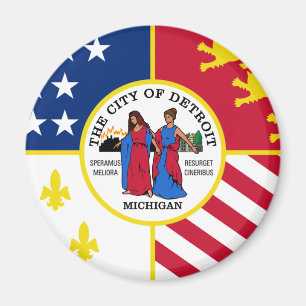 Detroit Flag Magneet
