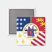 Detroit Flag Magneet (Voorkant / Achterkant)