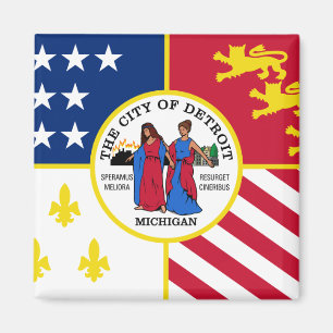 Detroit Flag Magneet