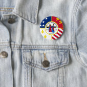 Detroit Flag Ronde Button 5,7 Cm (In situ)