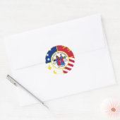Detroit Flag Ronde Sticker (Envelop)