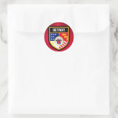 Detroit Flag Ronde Sticker (Tas)