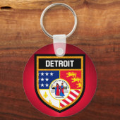 Detroit Flag Sleutelhanger (Voorkant)