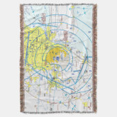 Detroit Flyway Chart Deken (Voorkant Verticaal)