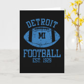 Detroit Football Fan Gift Cadeau Idee Kaart (Gele Bloem)